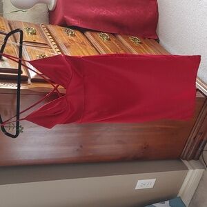 Raspberry Halter Slip Dress With Criss Cross Back Size XS